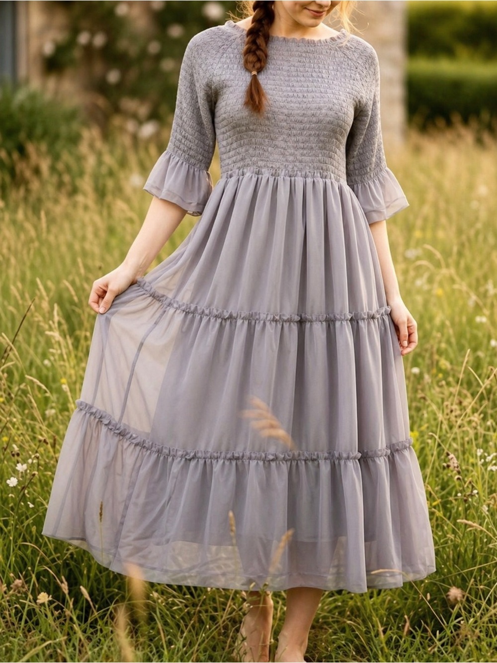 Jessakae Margaret smoked midi dress